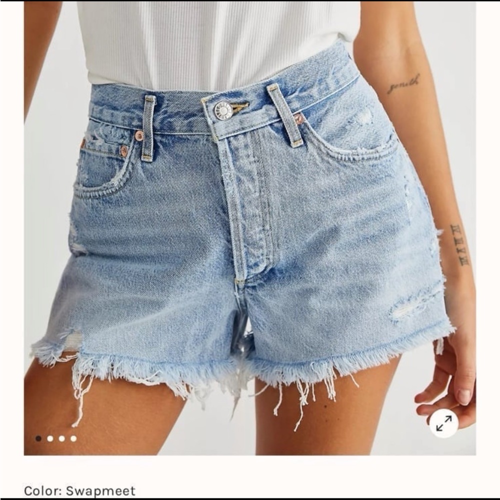 Agolde Parker Vintage cutoff shorts in Swampmeet size 26